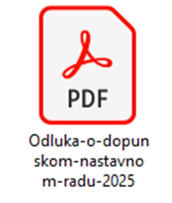 Odluka o trajanju dopunskog nastavnog rada na kraju nastavne godine 2024./2025.